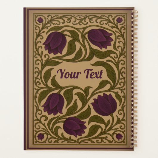 Paarse Tulp  Bloemenplanner Planner (Achterkant)