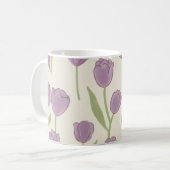 Paarse Tulp Bloemmotief Koffiemok (Voorkant links)