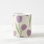 Paarse Tulp Bloemmotief Koffiemok (Center)