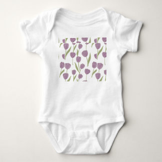 Paarse Tulp Bloemmotief Romper
