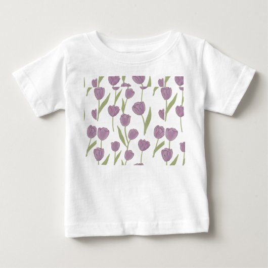 Paarse Tulp Bloempatroon (Voorkant)