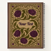 Paarse tulp  Bloemspiraal Notitieboek (Achterkant)