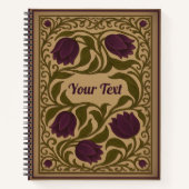 Paarse tulp  Bloemspiraal Notitieboek (Voorkant)