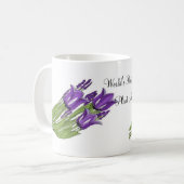 Paarse Tulp Boeket Koffiemok (Voorkant links)