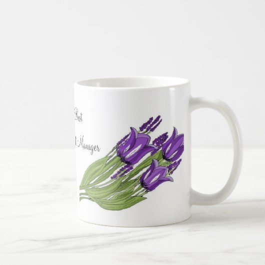 Paarse Tulp Boeket Koffiemok (Rechts)