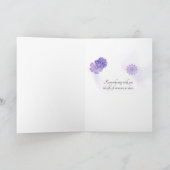 paarse tulp bouquet over zwarte sympathie kaart (Binnen)