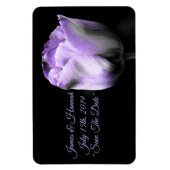 Paarse tulp bruiloft-opslaan van de datum * aanpas magneet (Verticaal)