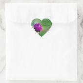 Paarse tulp bruiloft stickers (Tas)