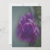 Paarse Tulp Flower Party Kaart (Achterkant)