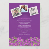 Paarse tulp hardesprek programmakaart (Achterkant)