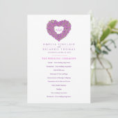 Paarse tulp hardesprek programmakaart (Staand voorkant)