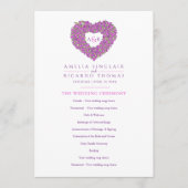 Paarse tulp hardesprek programmakaart (Voorkant)