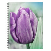 Paarse Tulp Kunst Bloem Journaal Notitieboek (Voorkant)