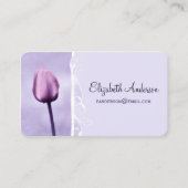 Paarse Tulp Lavendel Bloem Visitekaartje (Voorkant)