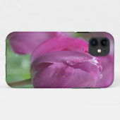 Paarse Tulp met waterdruppels Case-Mate iPhone Case (Achterkant (horizontaal))