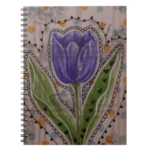 Paarse Tulp Notitieboek (Voorkant)