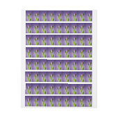 Paarse tulp omwikkelbaar adreslabel (Vel)