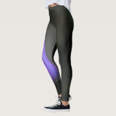 Paarse tulp op rokerig zwart leggings (Links)