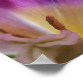 Paarse Tulp Print Bloeiend (Hoek)