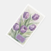 Paarse Tulp Servet (Hoek)