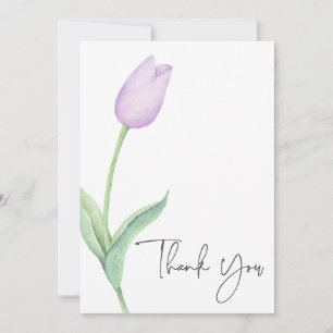 Paarse Tulp Solo Vrijgezellenfeest Bedankkaart
