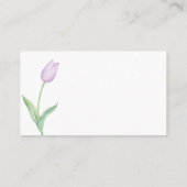 Paarse Tulp Solo Vrijgezellenfeest Registry Informatiekaartje (Achterkant)