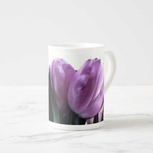 Paarse Tulp Spring Florals Specialty Mokken (Voorkant rechts)
