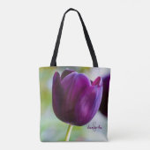 Paarse Tulp Tote tas (Achterkant)