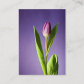 Paarse tulp visitekaartje (Achterkant)
