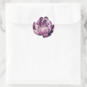 Paarse Tulp Watercolor Illustratie Ronde Sticker (Tas)