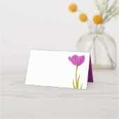 Paarse Tulp waterverf Art Guest Place kaarten Plaatskaartje (Voorkant)
