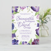 Paarse Tulp Weddenschap Kaart (Staand voorkant)