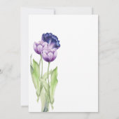 Paarse Tulp Weddenschap Kaart (Achterkant)