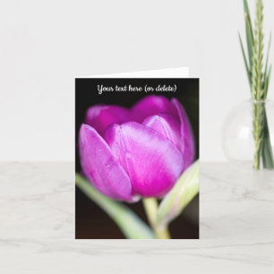 Paarse Tulp Wenskaart Bedankkaart