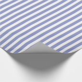 Paarse Tulp & Wit Gestreept Patroon Cadeaupapier (Hoek)