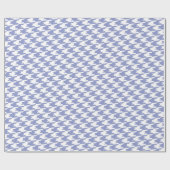 Paarse Tulp & Wit Houndstooth Patroon Cadeaupapier (Vlak)