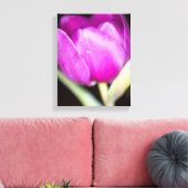 Paarse tulpbloem Canvas druk (Insitu (Woonkamer))