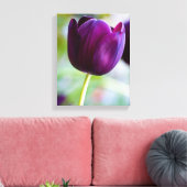 Paarse tulpbloem Canvas druk (Insitu (Woonkamer))