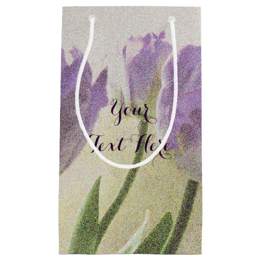 Paarse tulpbloem, speciale cadeautassen klein cadeauzakje (Voorkant)