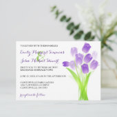 Paarse Tulpen - 3x5 Weddenschap Kaart (Staand voorkant)