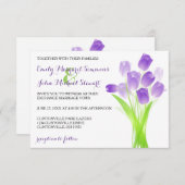 Paarse Tulpen - 3x5 Weddenschap Kaart (Voorkant / Achterkant)