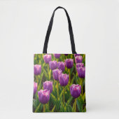 Paarse Tulpen Afbeelding No. 2 Tote Bag (Voorkant)