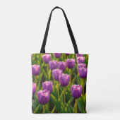 Paarse Tulpen Afbeelding No. 2 Tote Bag (Achterkant)