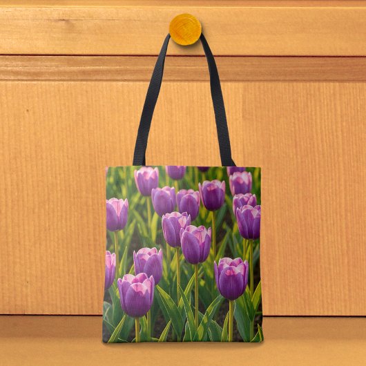Paarse Tulpen Afbeelding No. 2 Tote Bag