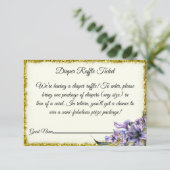 Paarse Tulpen Baby shower Dappere Raffle Card Kaart (Staand voorkant)