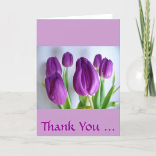 Paarse Tulpen Bedankkaart