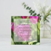 Paarse Tulpen Bridal Shower-uitvindingen Kaart (Staand voorkant)