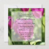 Paarse Tulpen Bridal Shower-uitvindingen Kaart (Voorkant)