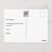 Paarse Tulpen Briefkaart (Achterkant)
