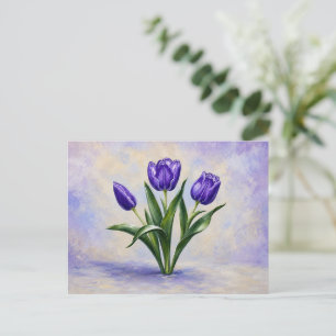 Paarse Tulpen Briefkaart
